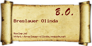 Breslauer Olinda névjegykártya